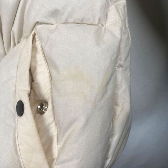 Vintage Excalibur Down Filled Reversible Bomber Jacket Ivory Plaid 80s 90s - Picture 10 of 16